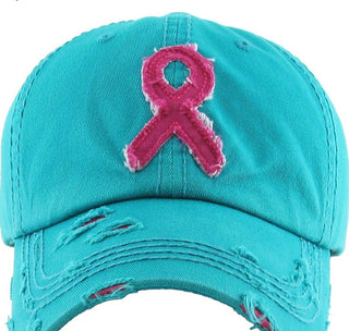 Pink Ribbon Vintage Ballcap