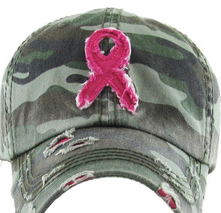 Pink Ribbon Vintage Ballcap