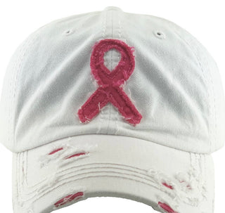 Pink Ribbon Vintage Ballcap