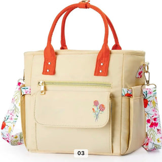 Khaki Floral Lunch Tote