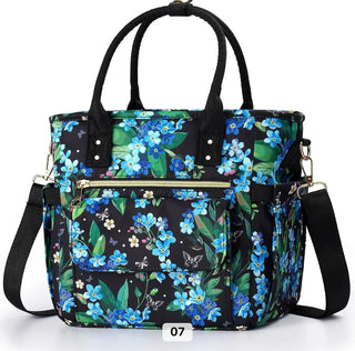 Blue Flowers Lunch Tote